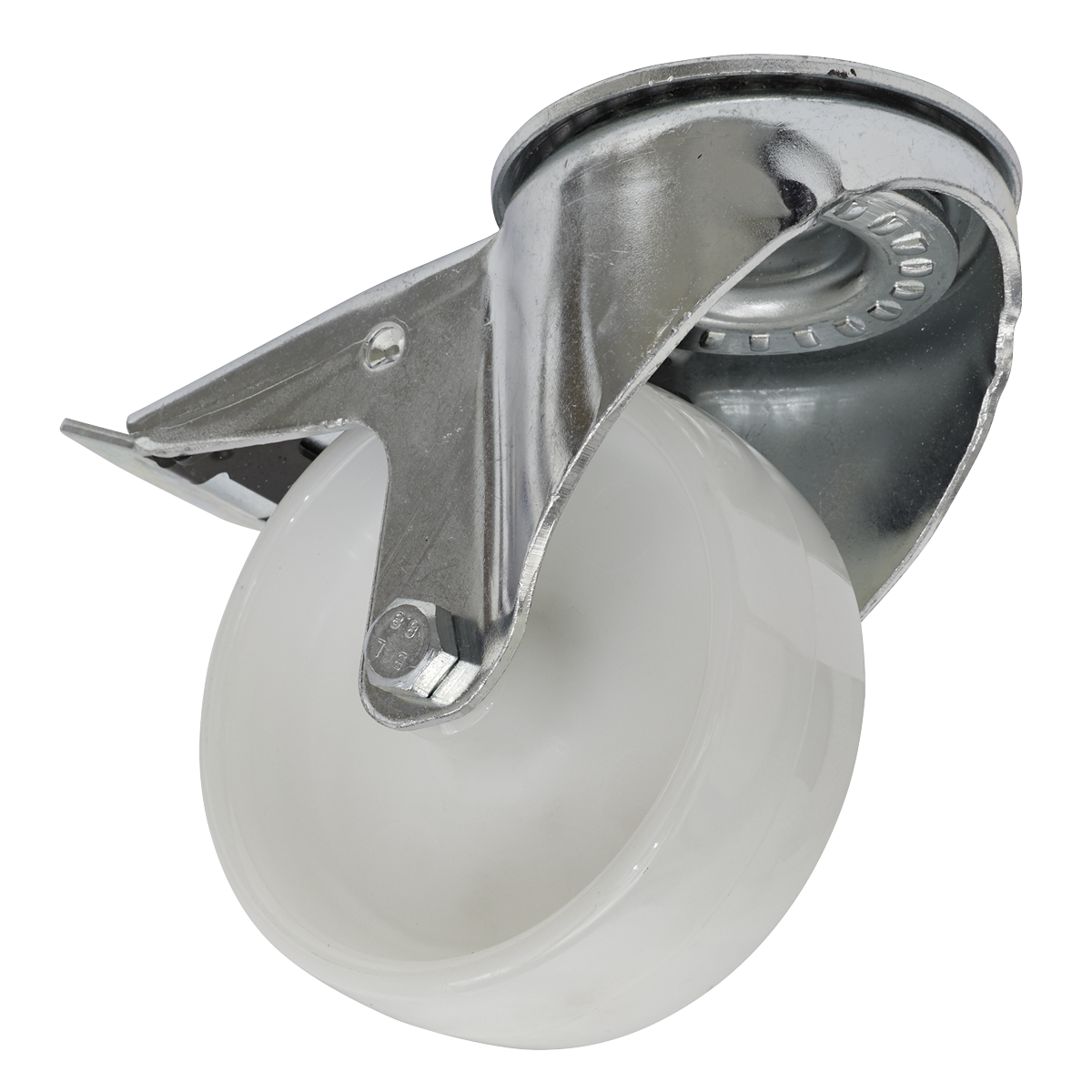 100mm Castor Wheel with Swivel Bolt Hole & Total Lock SCW4100SBL