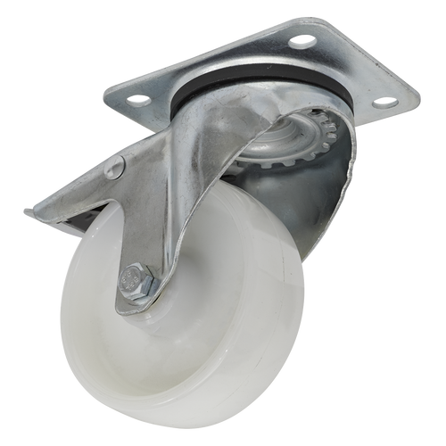 100mm Castor Wheel with Swivel Plate & Total Lock SCW4100SPL