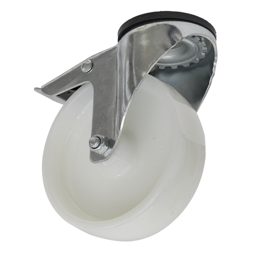 125mm Castor Wheel with Swivel Bolt Hole & Total Lock SCW4125SBL