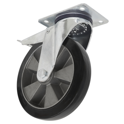 152mm Castor Wheel with Swivel Plate & Total Lock SCW5152SPLEM