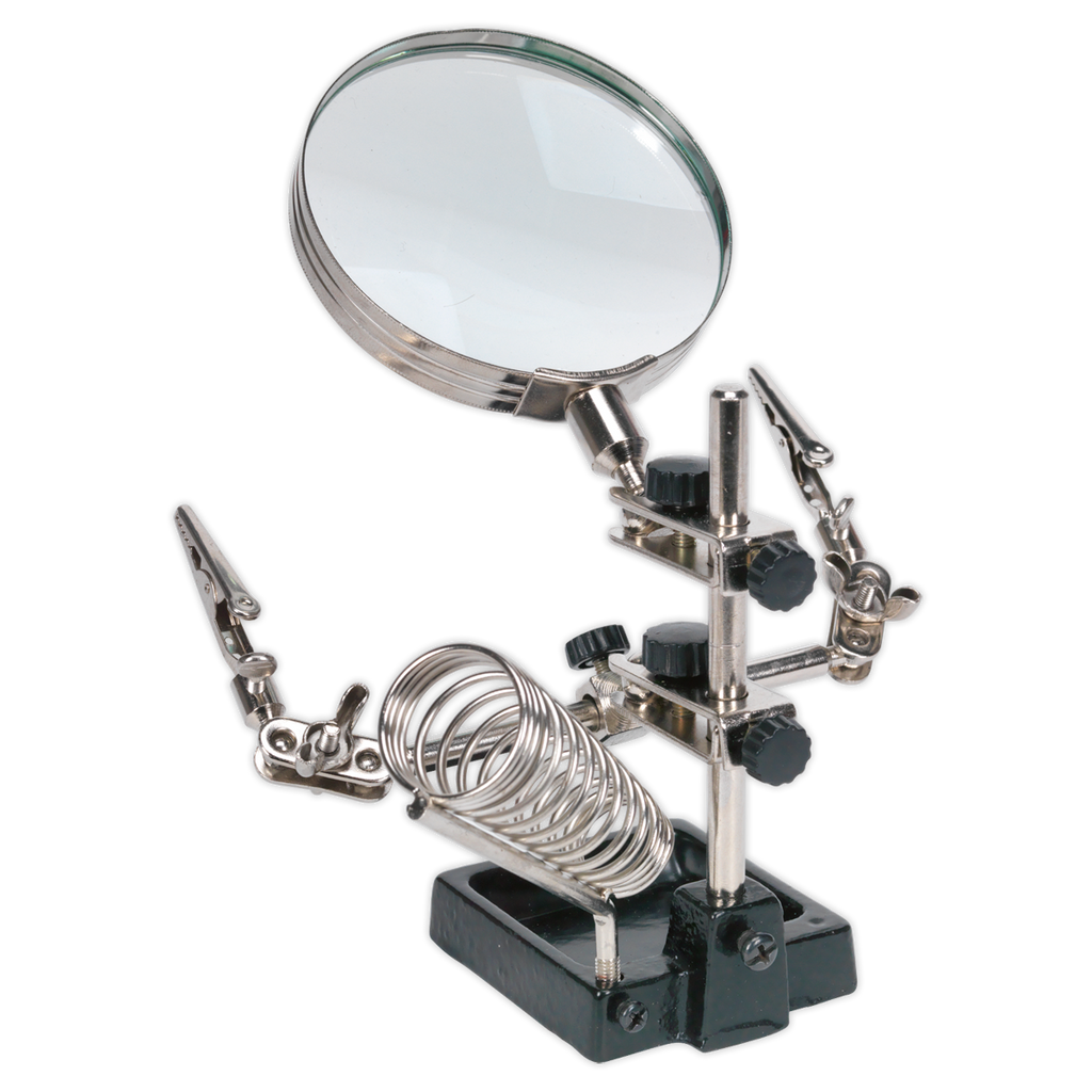 Mini Robot Soldering Stand with Magnifier & Iron Holder SD150H