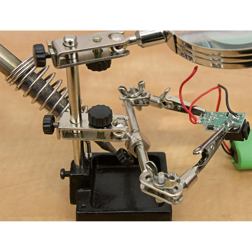 Mini Robot Soldering Stand with Magnifier & Iron Holder SD150H