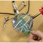Mini Robot Soldering Stand with Magnifier & Iron Holder SD150H