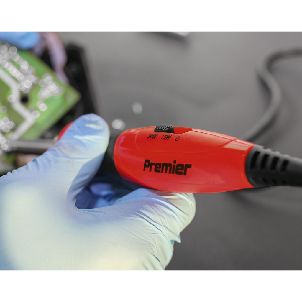 Dual Wattage Professional Soldering Iron with Long-Life Tip 15/30W/230V SD1530