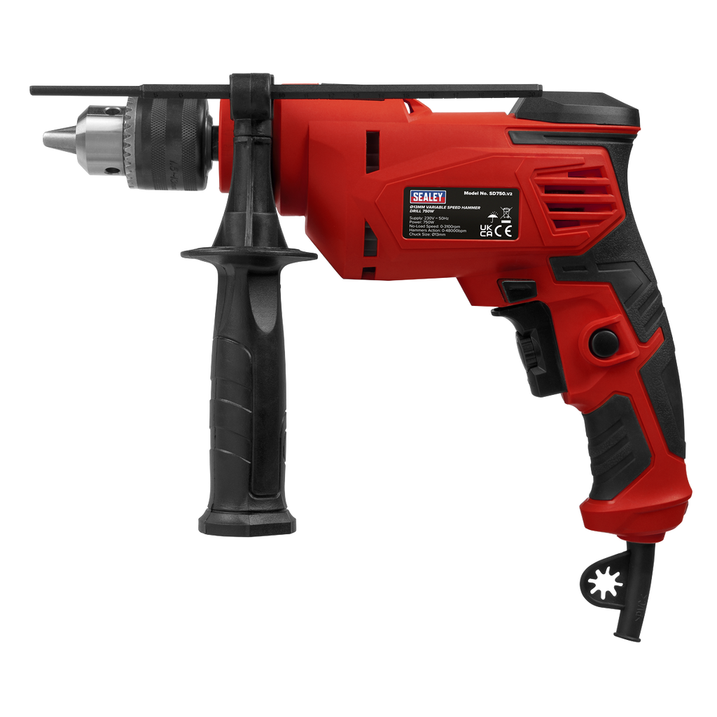 13mm Variable Speed Hammer Drill 750W/230V SD750