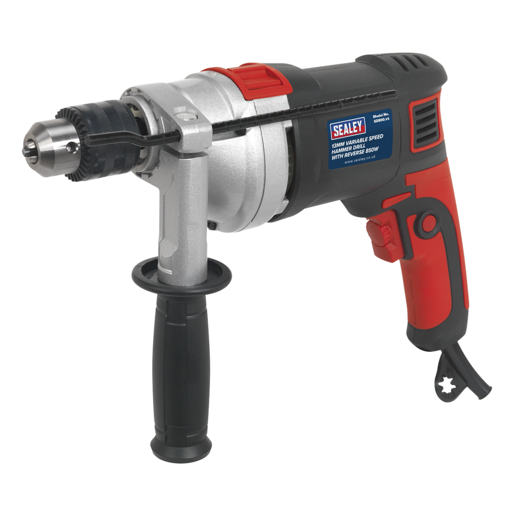 13mm Variable Speed Hammer Drill with Reverse 850W/230V SD800