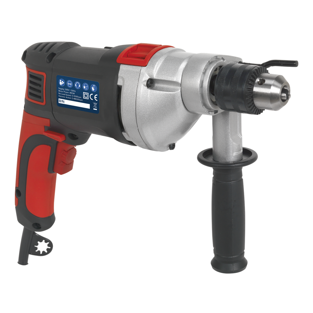 13mm Variable Speed Hammer Drill with Reverse 850W/230V SD800
