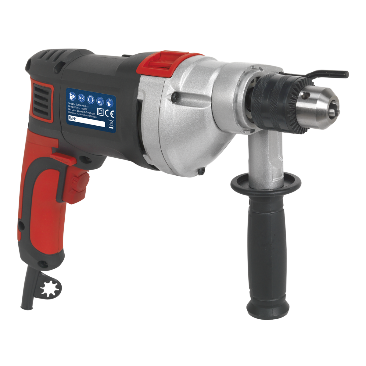 13mm Variable Speed Hammer Drill with Reverse 850W/230V SD800