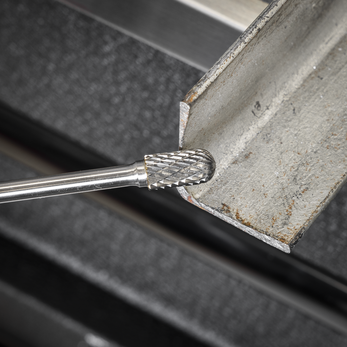 Extra-Long Cylindrical Ball Nose Tungsten Carbide Rotary Burr 10mm SDB02XL