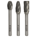 Tungsten Carbide Rotary Burr Set 3pc - Ripper/Coarse SDBCK3