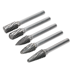 Tungsten Carbide Rotary Burr Set 5pc SDBK5