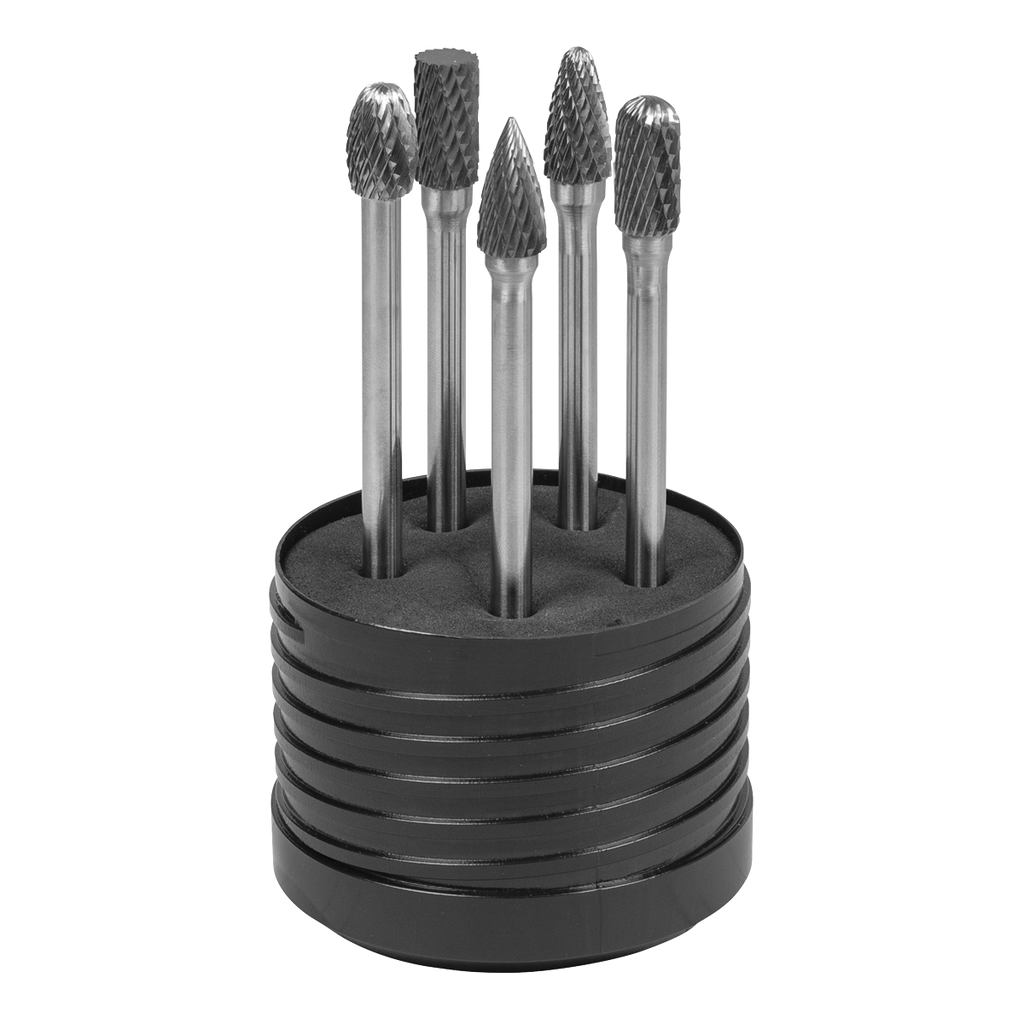 Extra-Long Tungsten Carbide Rotary Burr Set 5pc SDBK5XL
