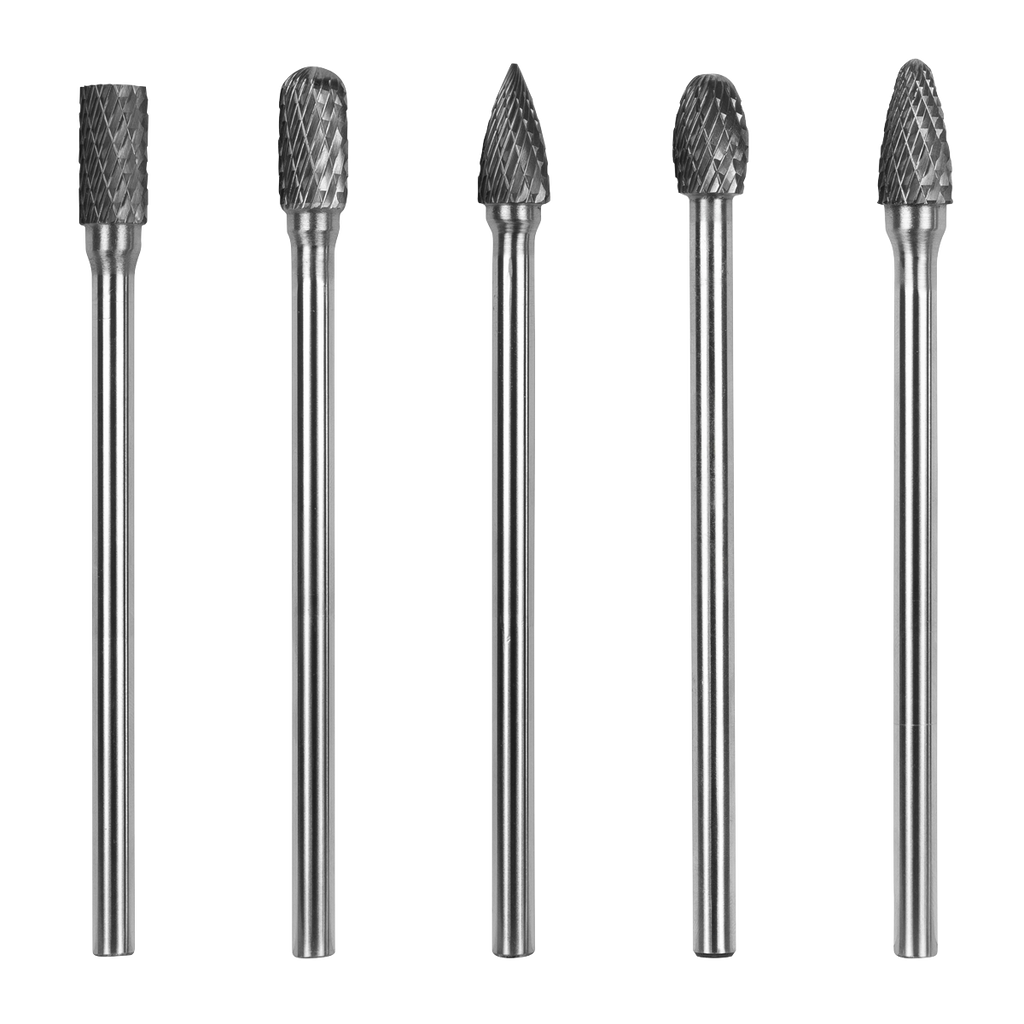 Extra-Long Tungsten Carbide Rotary Burr Set 5pc SDBK5XL