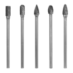 Extra-Long Tungsten Carbide Rotary Burr Set 5pc SDBK5XL
