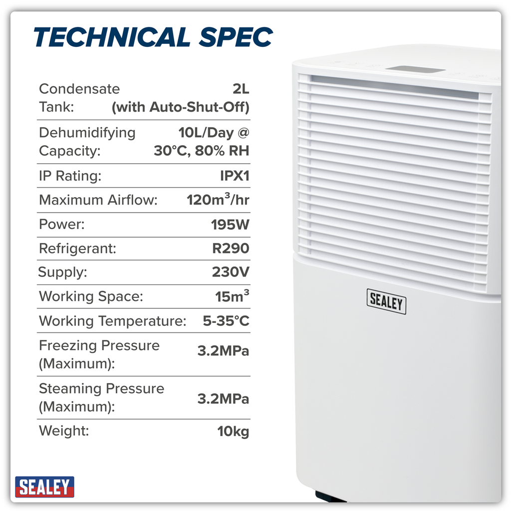 Dehumidifier with Laundry Mode 10L SDH102