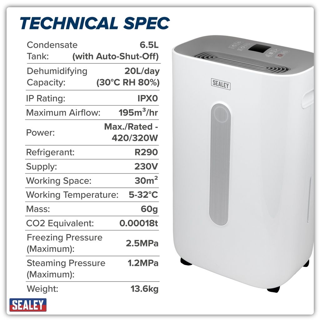 Dehumidifier with Laundry Mode 20L SDH20