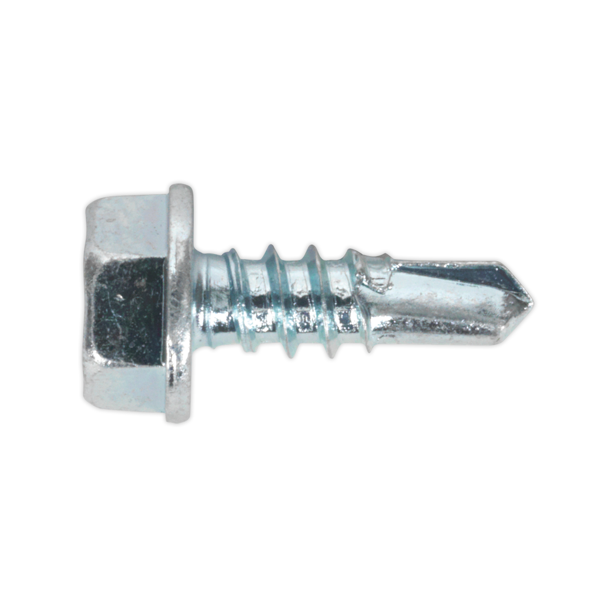 Zinc Plated Self-Drilling Hex Head Screw 4.2 x 13mm - Pack of 100 SDHX4213