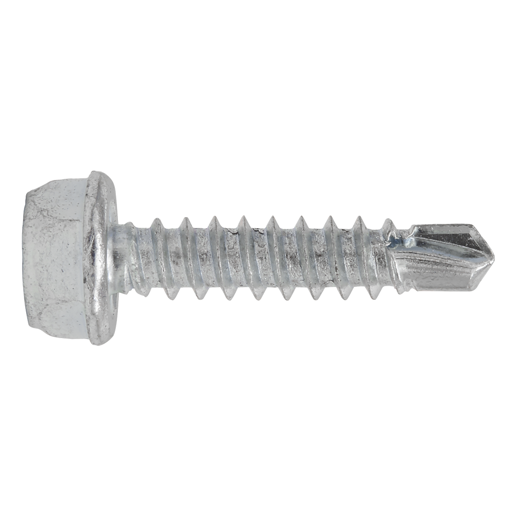 Zinc Plated Self-Drilling Hex Head Screw 4.2 x 19mm - Pack of 100 SDHX4219
