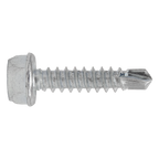 Zinc Plated Self-Drilling Hex Head Screw 4.2 x 19mm - Pack of 100 SDHX4219