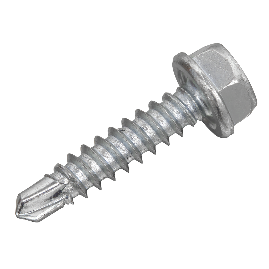 Zinc Plated Self-Drilling Hex Head Screw 4.2 x 19mm - Pack of 100 SDHX4219