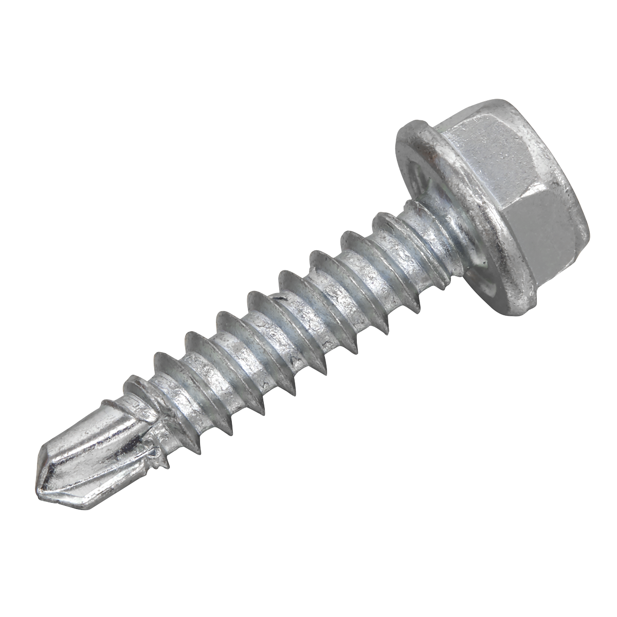 Zinc Plated Self-Drilling Hex Head Screw 4.2 x 19mm - Pack of 100 SDHX4219