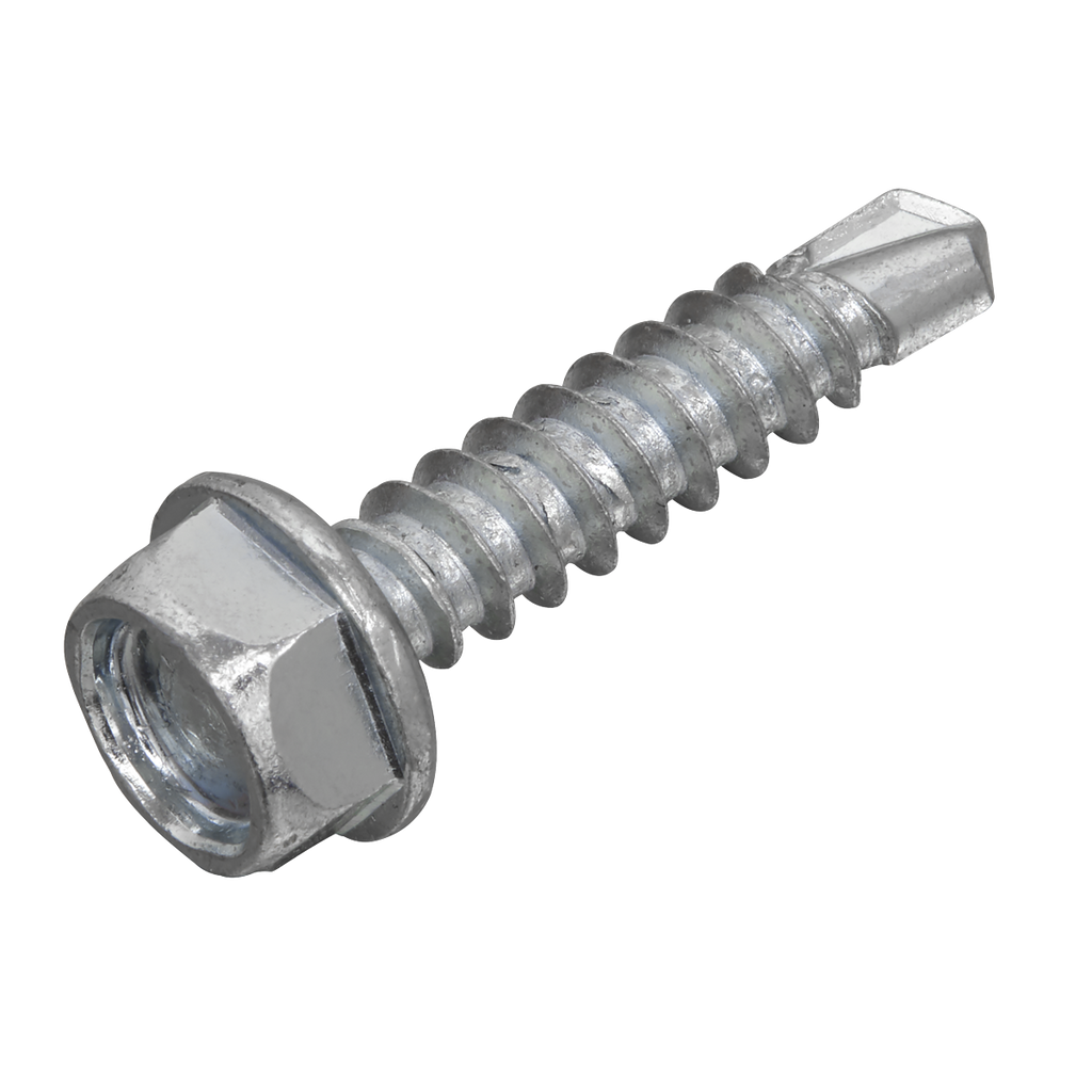 Zinc Plated Self-Drilling Hex Head Screw 4.2 x 19mm - Pack of 100 SDHX4219