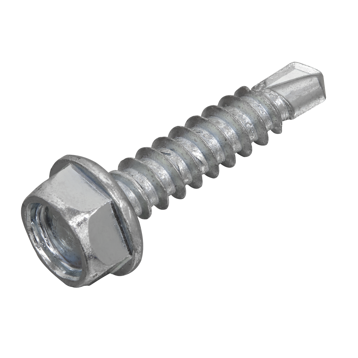 Zinc Plated Self-Drilling Hex Head Screw 4.2 x 19mm - Pack of 100 SDHX4219