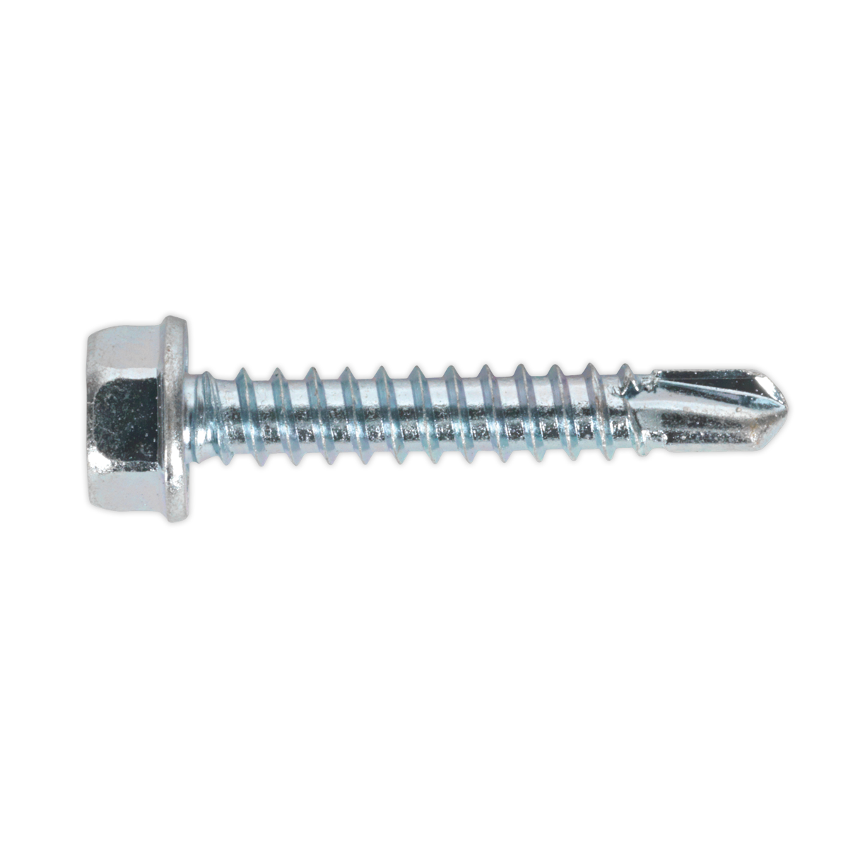 Zinc Plated Self-Drilling Hex Head Screw 4.2 x 25mm - Pack of 100 SDHX4225