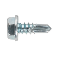 Zinc Plated Self-Drilling Hex Head Screw 4.8 x 13mm - Pack of 100 SDHX4813