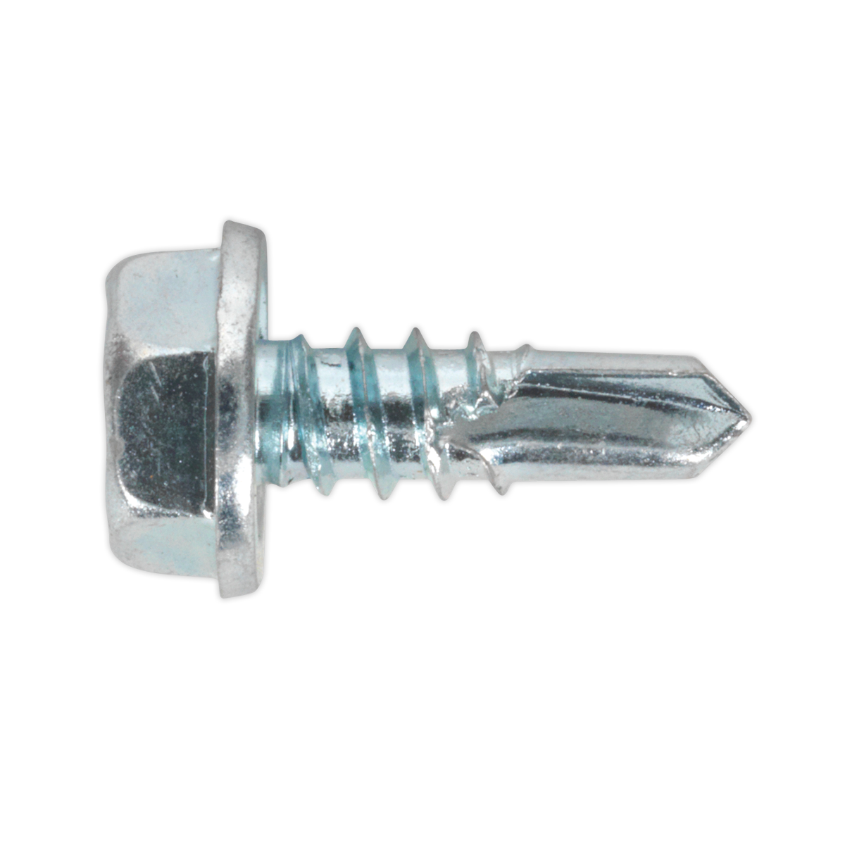 Zinc Plated Self-Drilling Hex Head Screw 4.8 x 13mm - Pack of 100 SDHX4813
