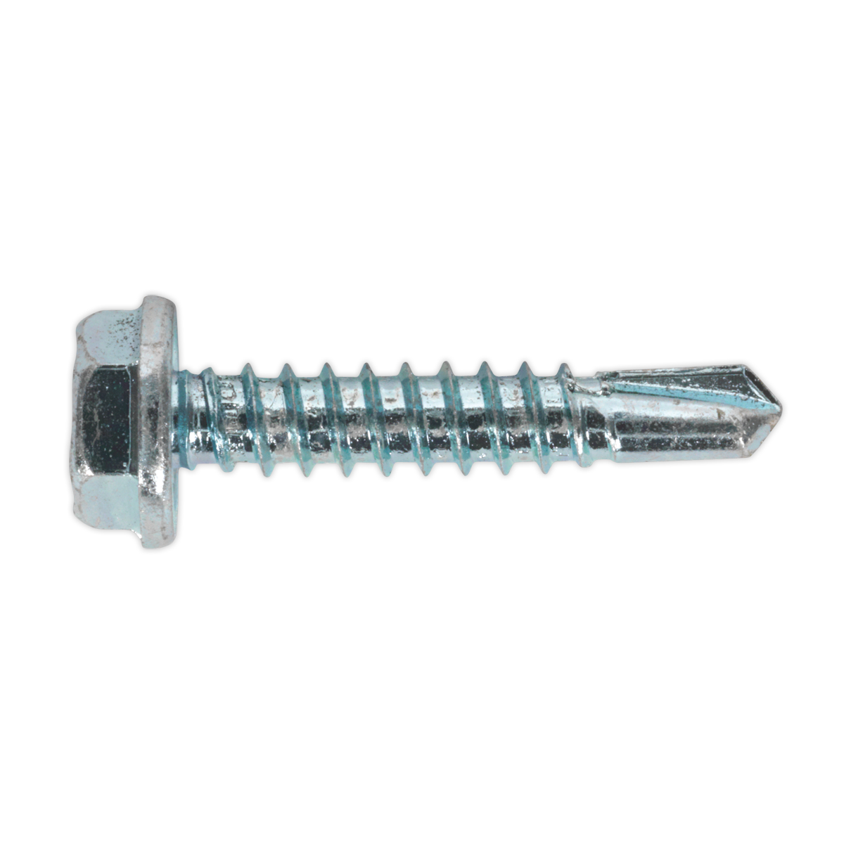 Zinc Plated Self-Drilling Hex Head Screw 4.8 x 25mm - Pack of 100 SDHX4825