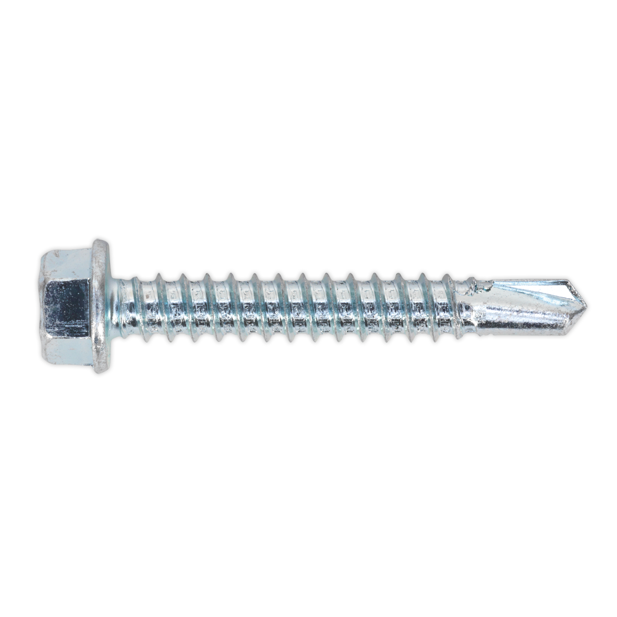 Zinc Plated Self-Drilling Hex Head Screw 5.5 x 38mm - Pack of 100 SDHX5538