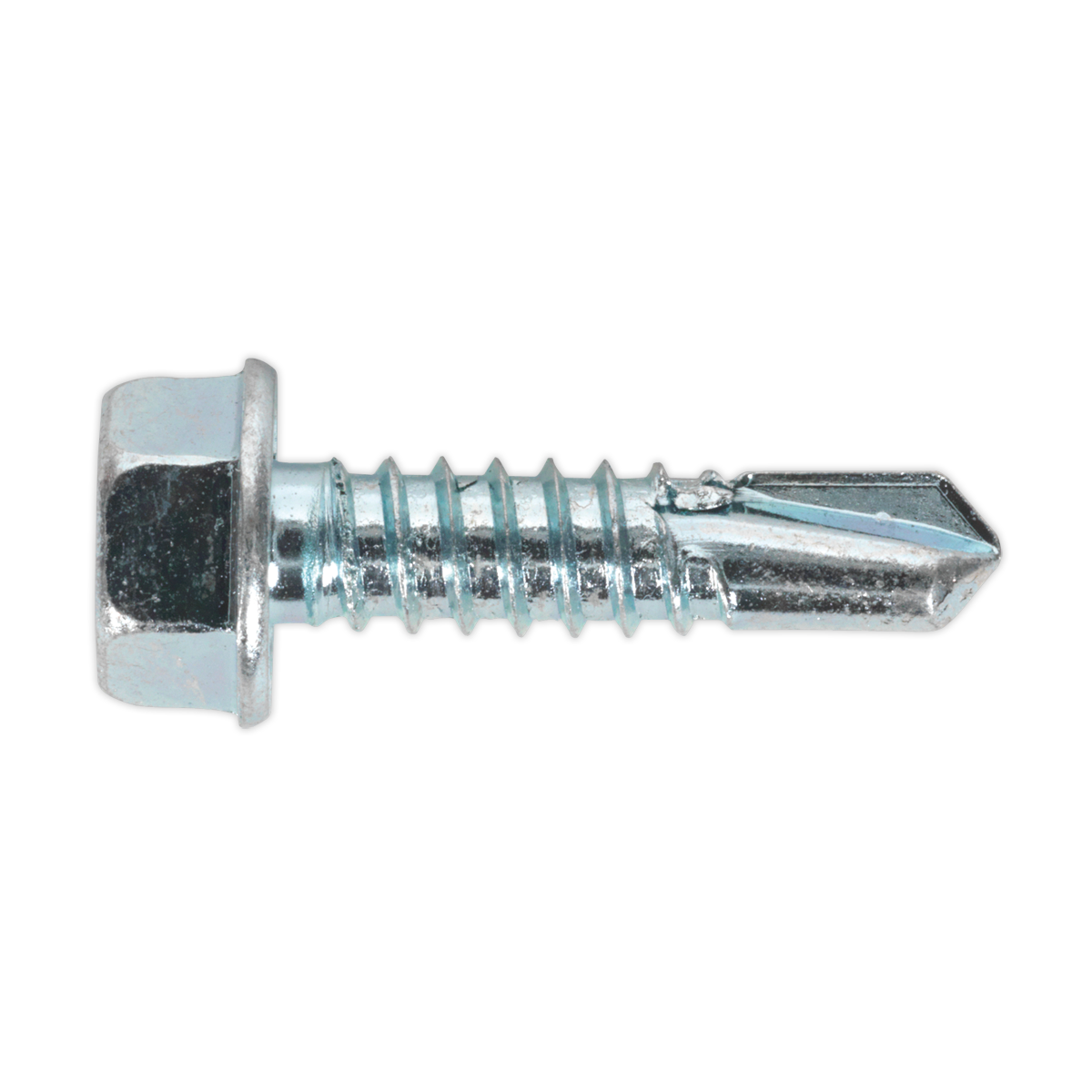 Zinc Plated Self-Drilling Hex Head Screw 6.3 x 25mm - Pack of 100 SDHX6325