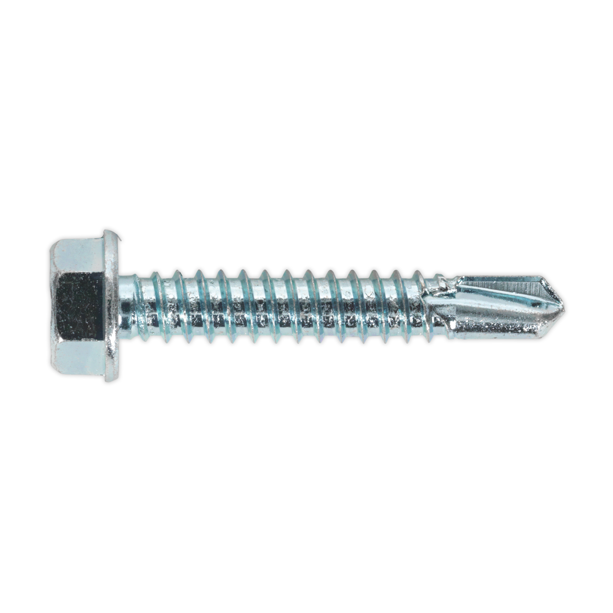 Zinc Plated Self-Drilling Hex Head Screw 6.3 x 38mm - Pack of 100 SDHX6338
