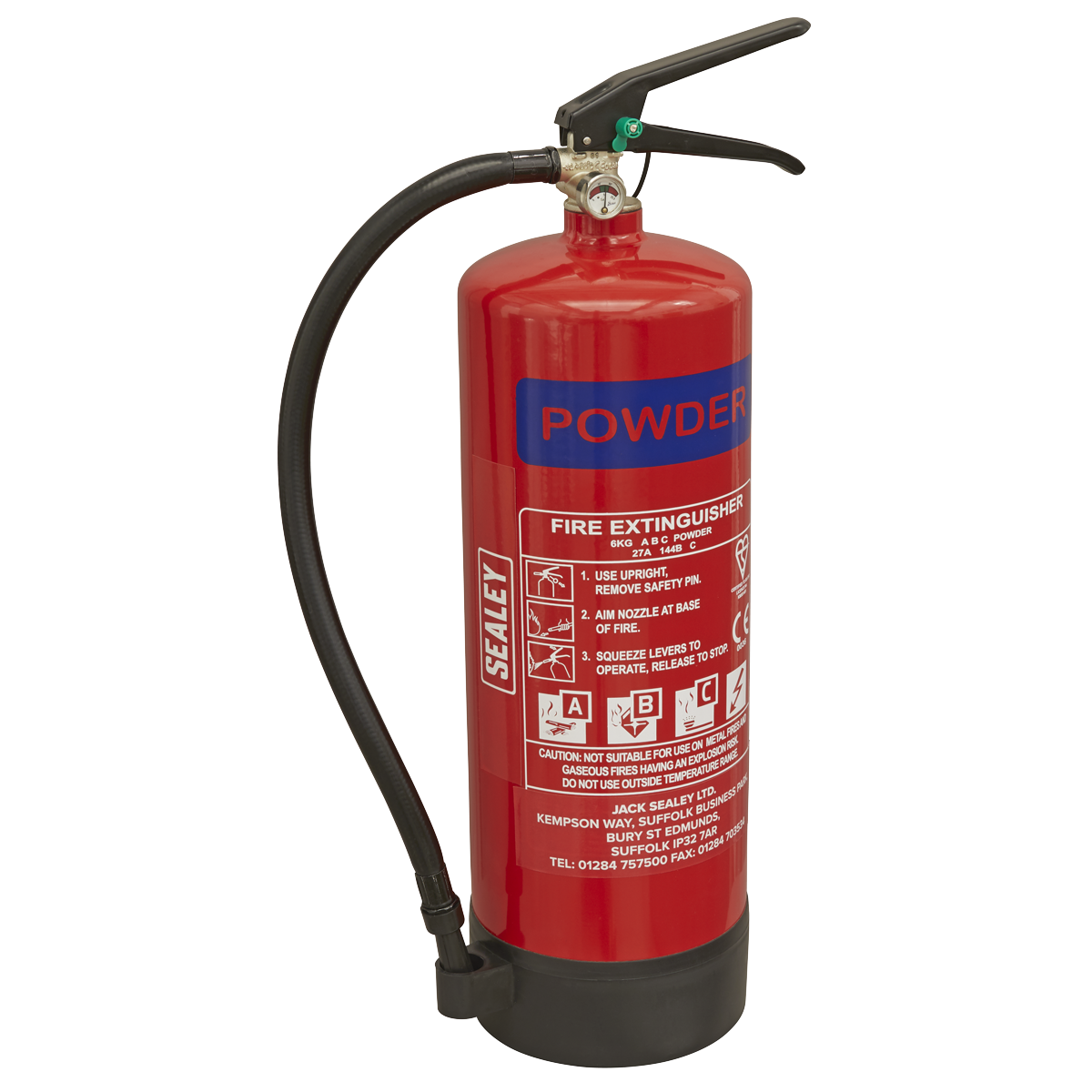 Dry Powder Fire Extinguisher 6kg SDPE06