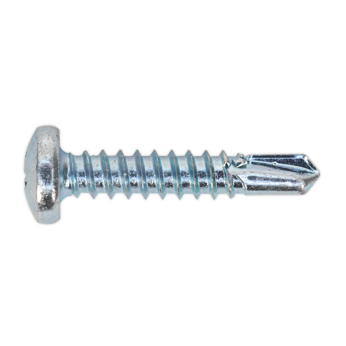 Zinc Plated Self-Drilling Pan Head Phillips Screw 4.8 x 25mm - Pack of 100 SDPH4825