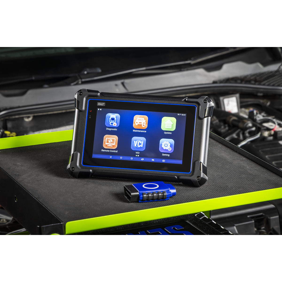 Diagnostic Tablet & Trolley - Green SDS1G