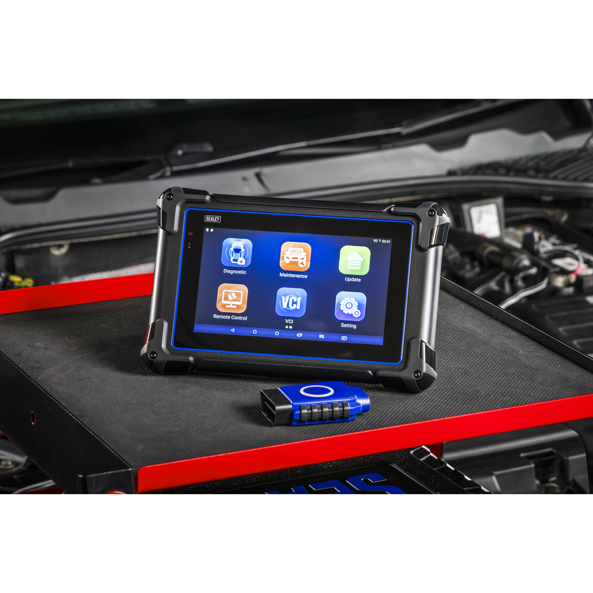 Diagnostic Tablet & Trolley - Red SDS1R