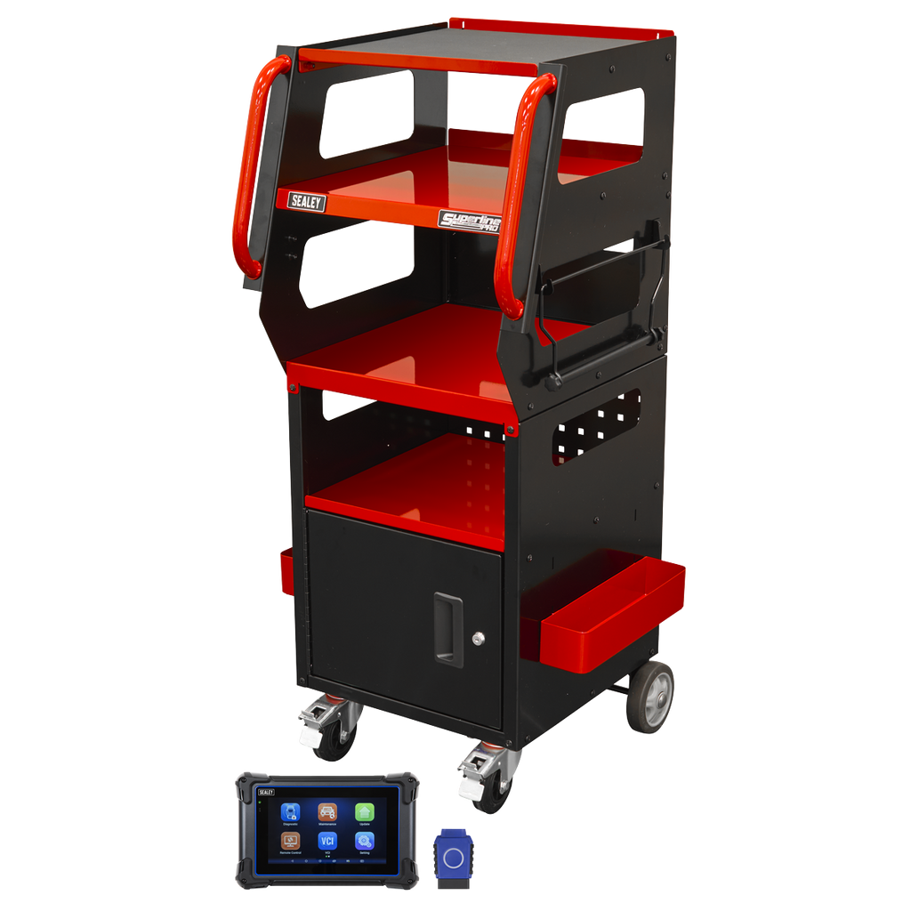 Diagnostic Tablet & Trolley - Red SDS1R