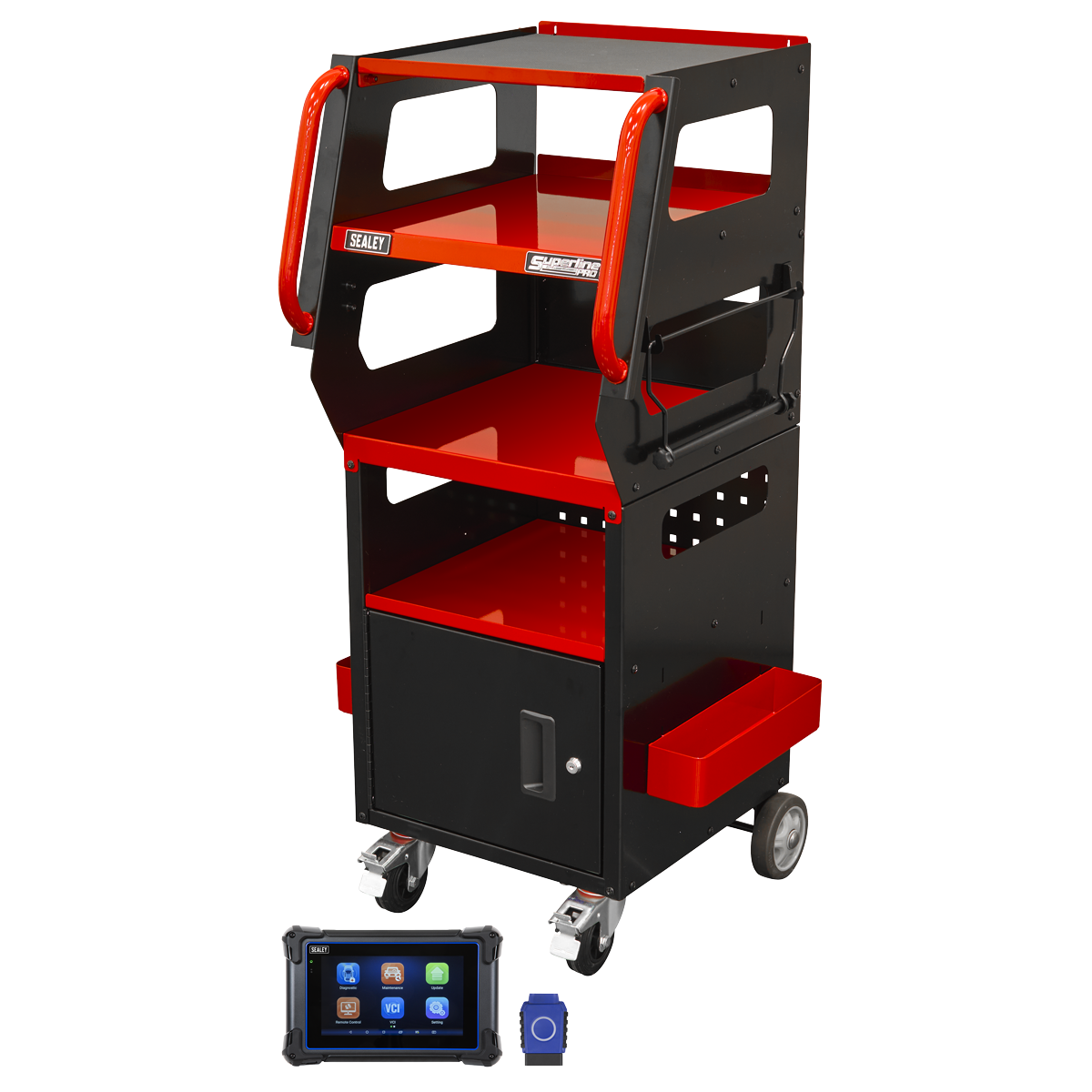 Diagnostic Tablet & Trolley - Red SDS1R