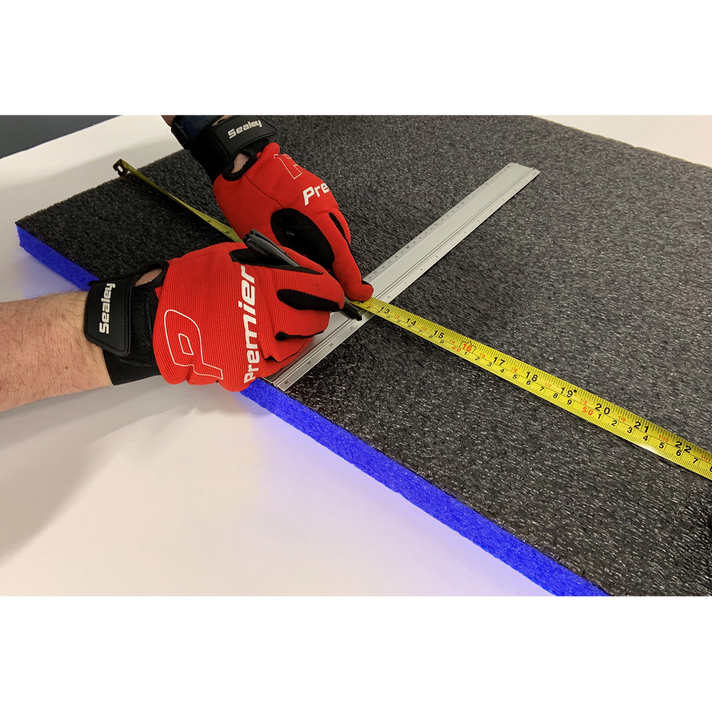 Easy Peel Shadow Foam® 1200 x 550 x 30mm - Blue/Black SF30B