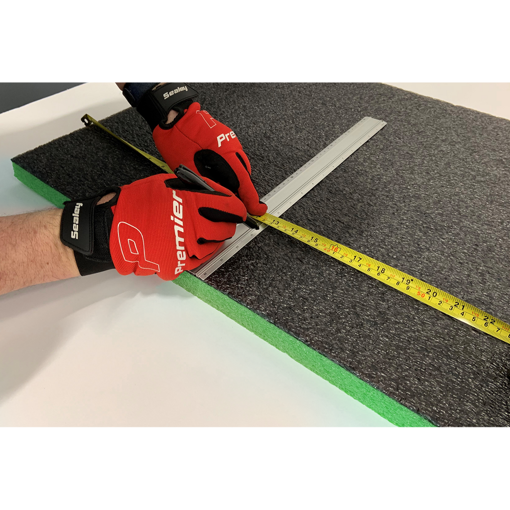 Easy Peel Shadow Foam® 1200 x 550 x 50mm - Green/Black SF50G