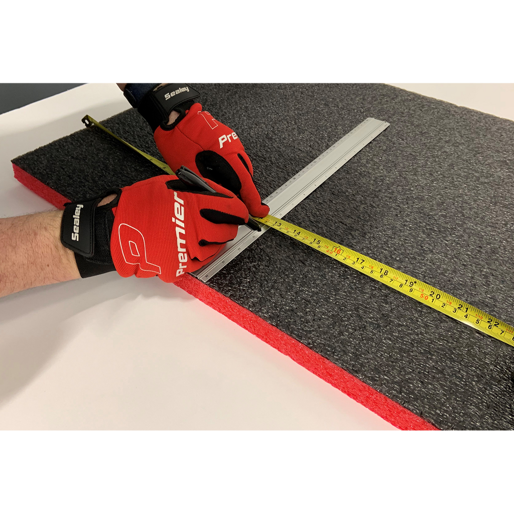 Easy Peel Shadow Foam® 1200 x 550 x 50mm - Red/Black SF50R