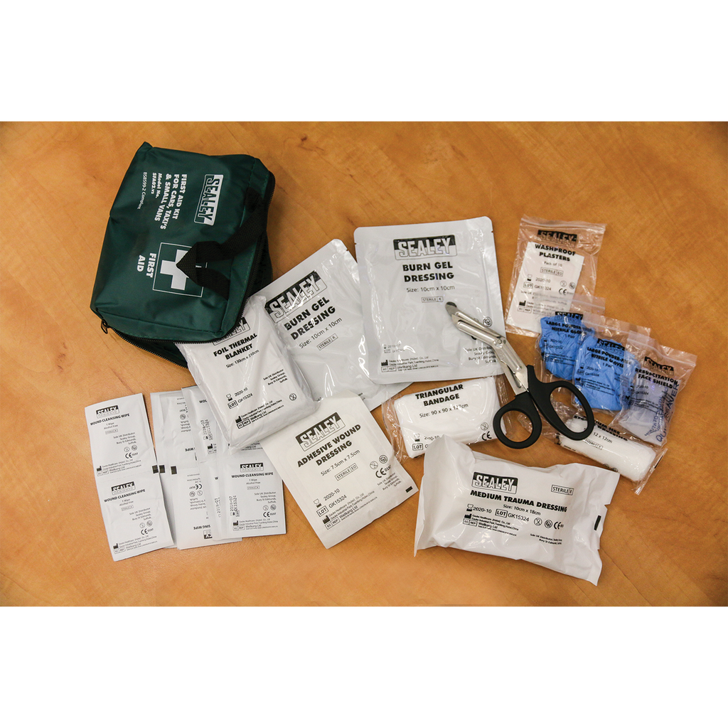Medium First Aid Kit for Cars, Taxis & Small Vans - BS 8599-2 Compliant SFA02