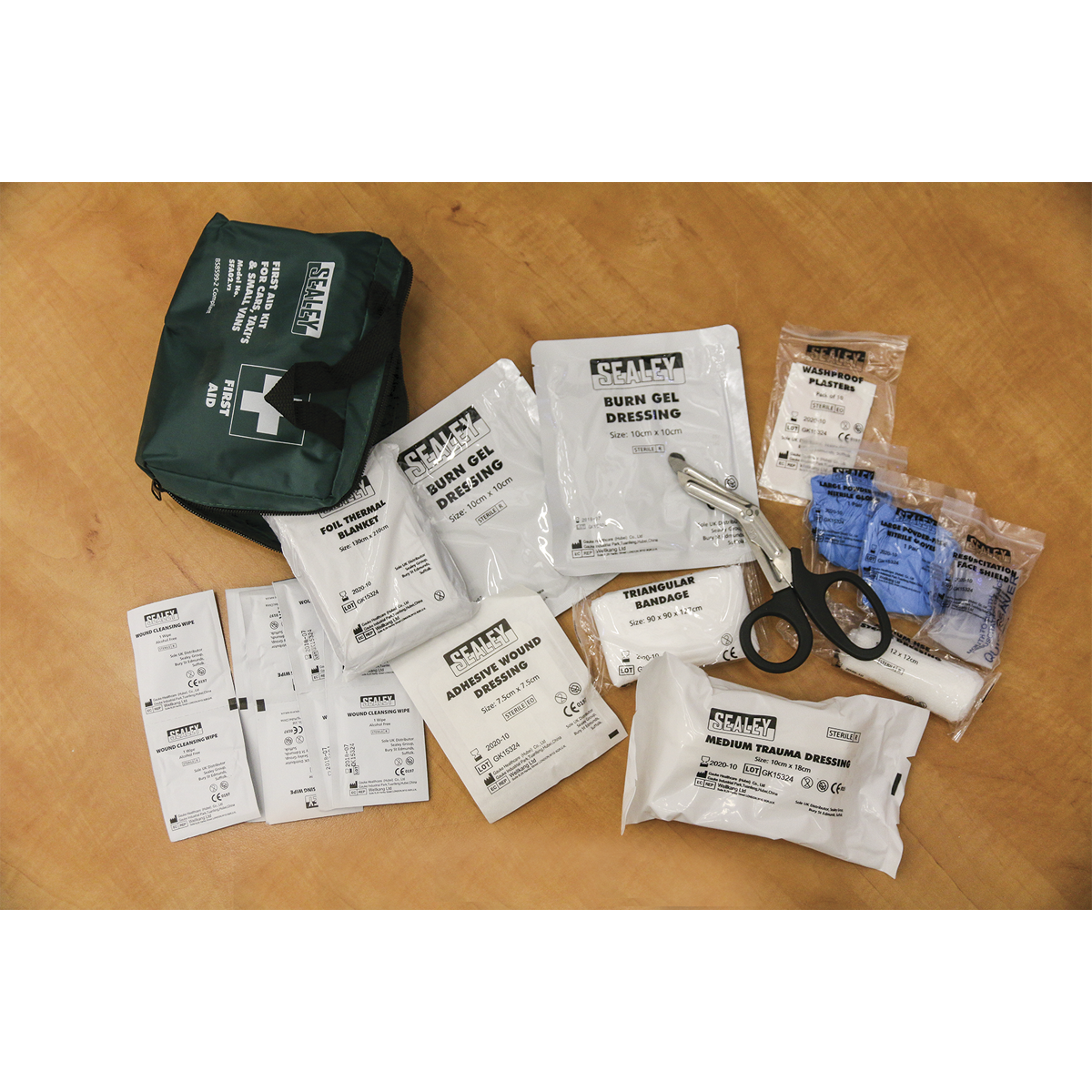 Medium First Aid Kit for Cars, Taxis & Small Vans - BS 8599-2 Compliant SFA02