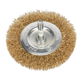 75mm Crimped Flat Wire Brush with 6mm Shaft SFB75