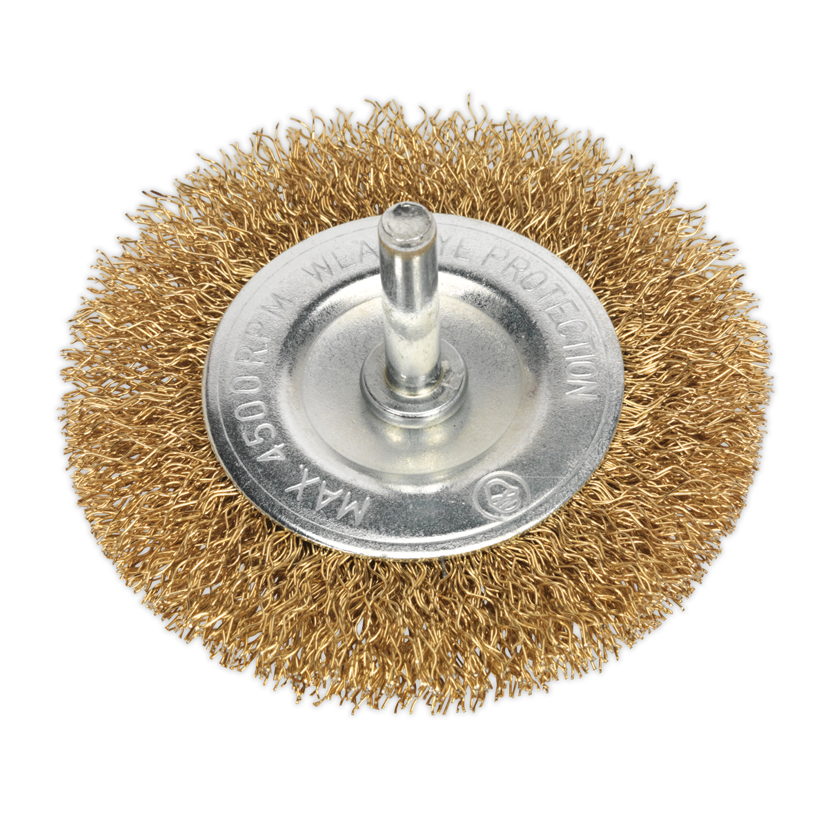 75mm Crimped Flat Wire Brush with 6mm Shaft SFB75