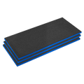 Easy Peel Shadow Foam® 1200 x 550 x 30mm, Blue/Black - Pack of 3 SFPK30B