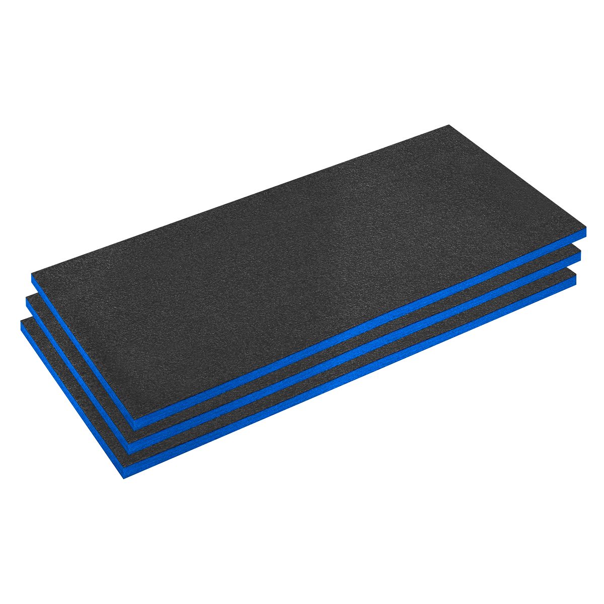 Easy Peel Shadow Foam® 1200 x 550 x 30mm, Blue/Black - Pack of 3 SFPK30B