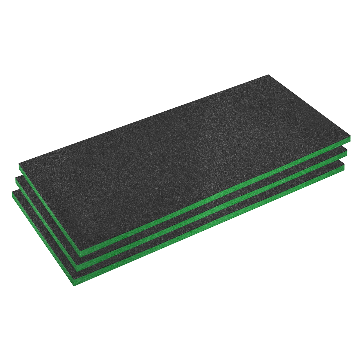Easy Peel Shadow Foam® 1200 x 550 x 30mm, Green/Black - Pack of 3 SFPK30G